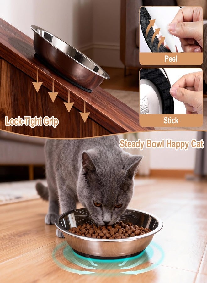 TranRantic 2 Pcs Stainless Steel Cat Bowls, Cats Food Bowls Whisker Friendly, 7 Inch/18cm Non-Slip Pet Bowl Cat Dish Feeding Bowls for Puppy, Small Dogs, Rabbits - Image 5